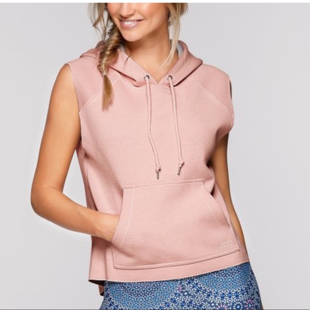 Lorna Jane Pink Sleeveless Hoodie
